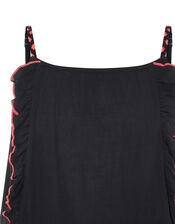 Maxime Pom-Pom Playsuit in LENZING™ ECOVERO™, Black (BLACK), large
