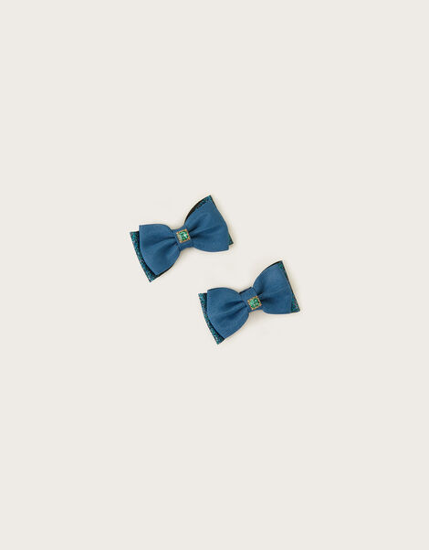 Glitter Bow Clips Twinset, , large