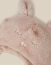 3-In-1 Fluffy Bunny Hat Scarf, Pink (PINK), large