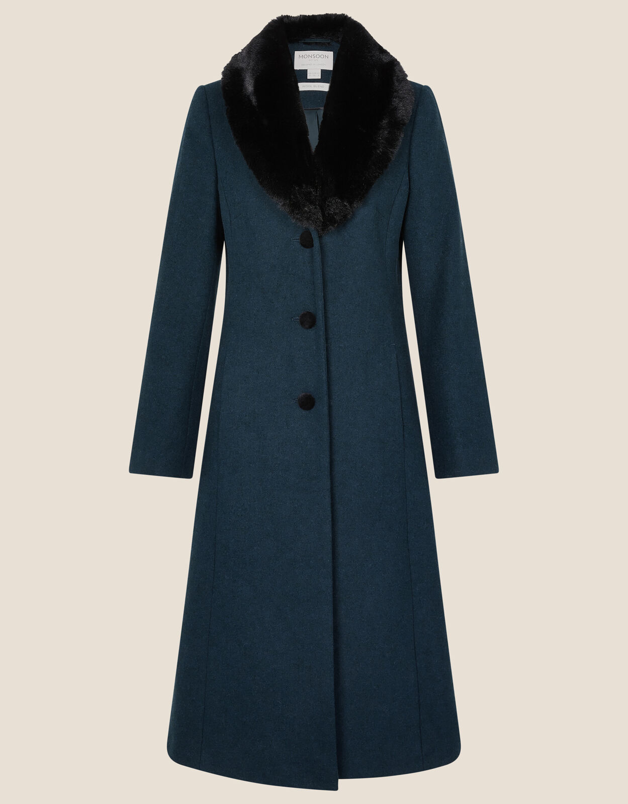 Teal fur 2025 collar