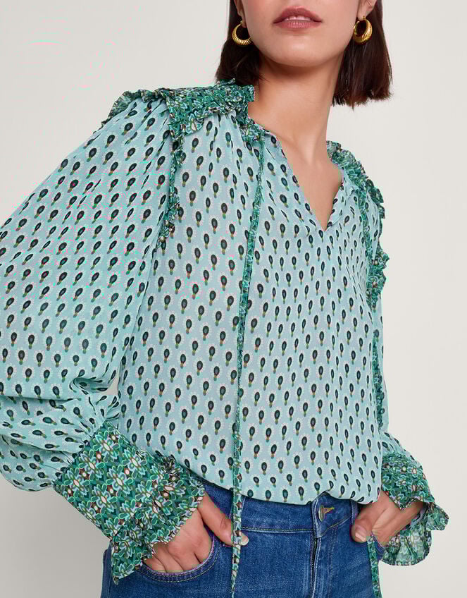 Zuri Blouse, Green (GREEN), large