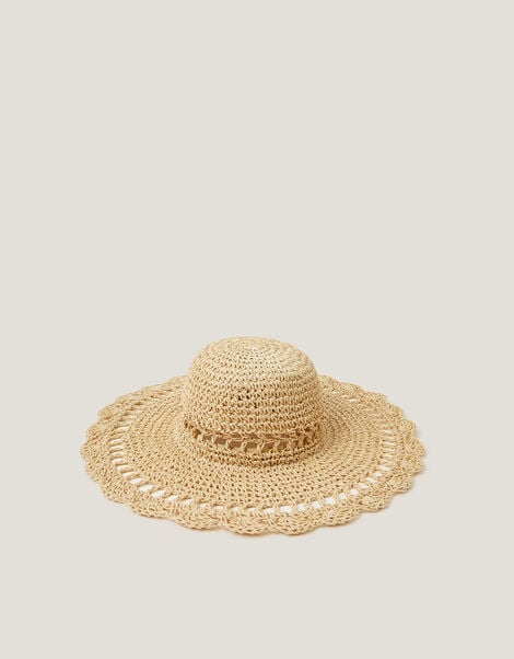Tilda Crochet Straw Sun Hat, , large