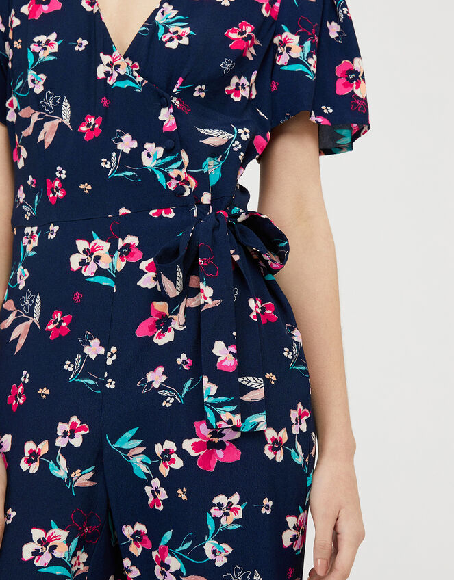 Maisy Floral Jumpsuit with LENZING™ ECOVERO™, Blue (NAVY), large