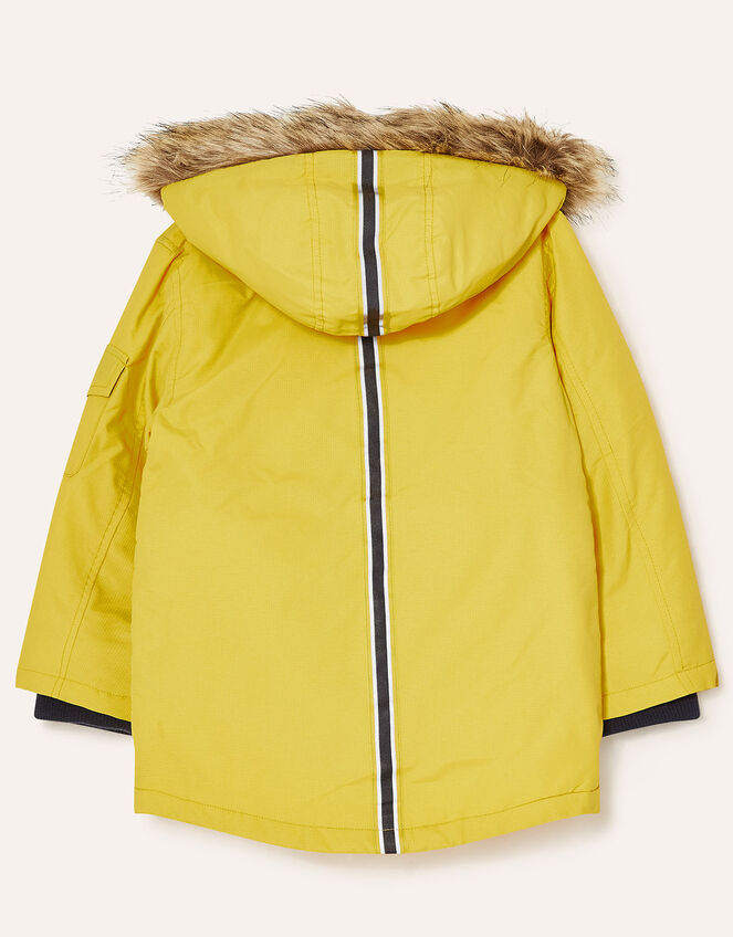 Duffle Parka Coat, Yellow (MUSTARD), large
