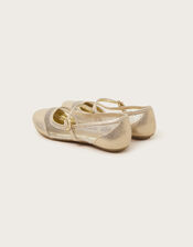 Shimmer Princess Ballerina Flats, Gold (GOLD), large