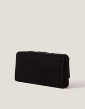 Mia Pleat Velvet Clutch Bag, , large