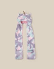 3-in-1 Fluffy Unicorn Hat Scarf, Pink (PINK), large