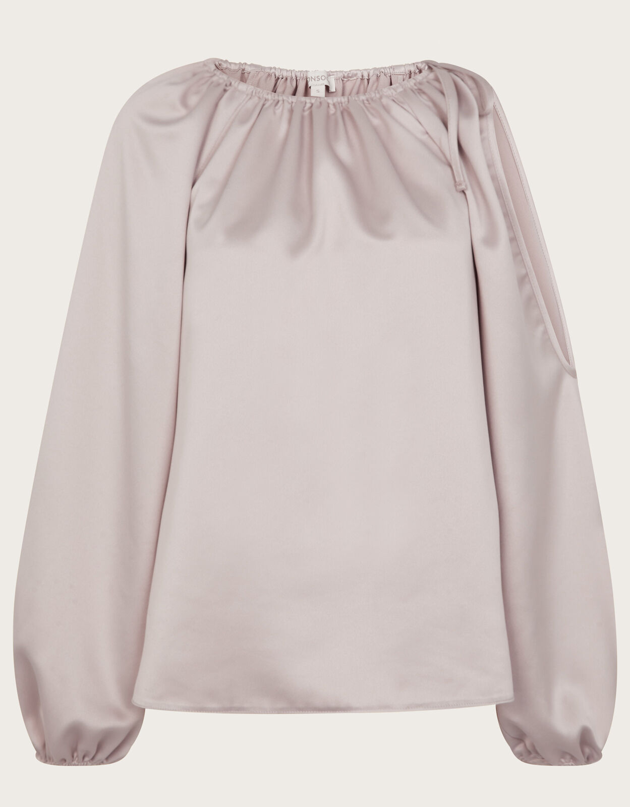 Satin cold online shoulder top