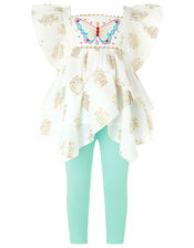 Baby Tansy Butterfly Set in Recycled Fabric, Ivory (IVORY), large