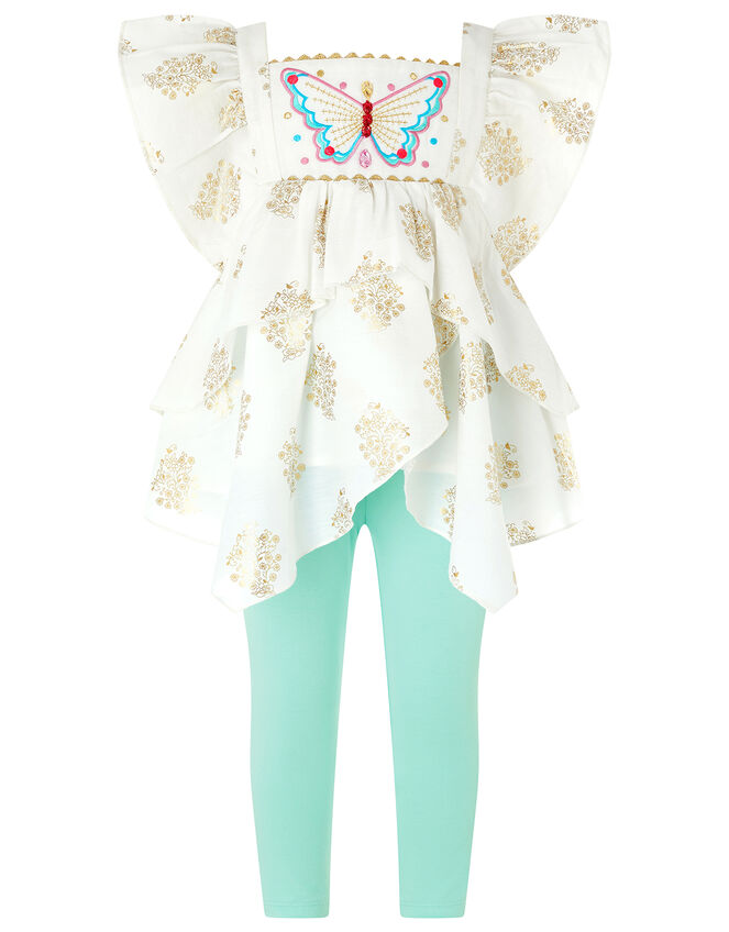 Baby Tansy Butterfly Set in Recycled Fabric, Ivory (IVORY), large