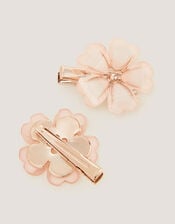 3-Pack Gem Flower Hair Clips, , large
