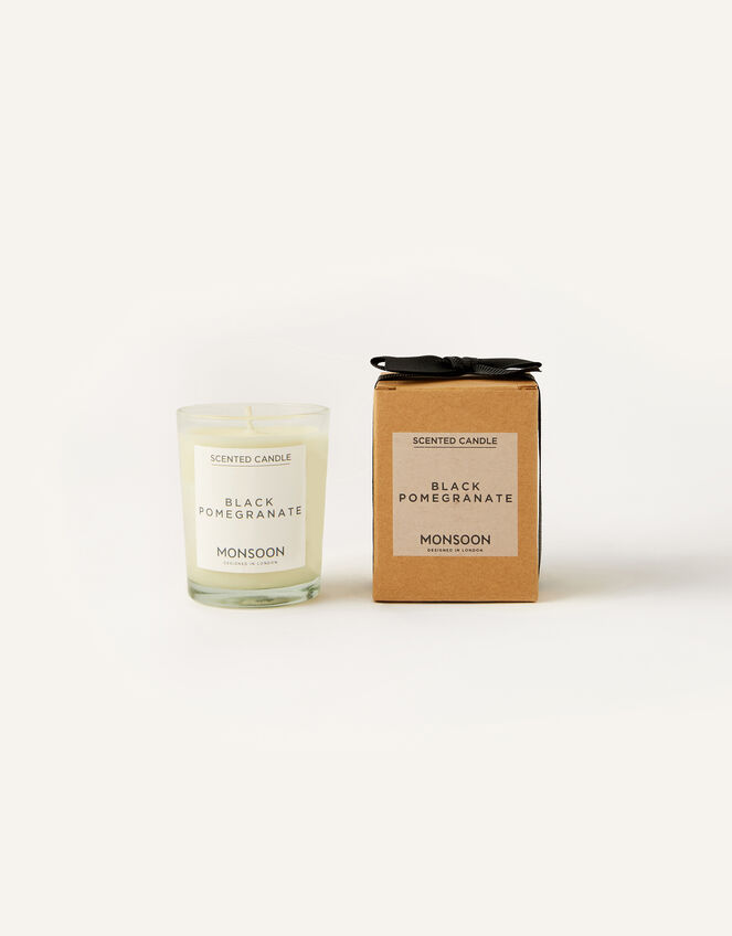 Small Black Pomegranate Scented Candle, , large