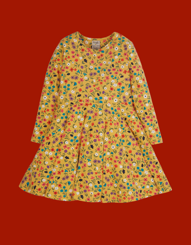 Frugi Sofia Skater Dress, Yellow (YELLOW), large