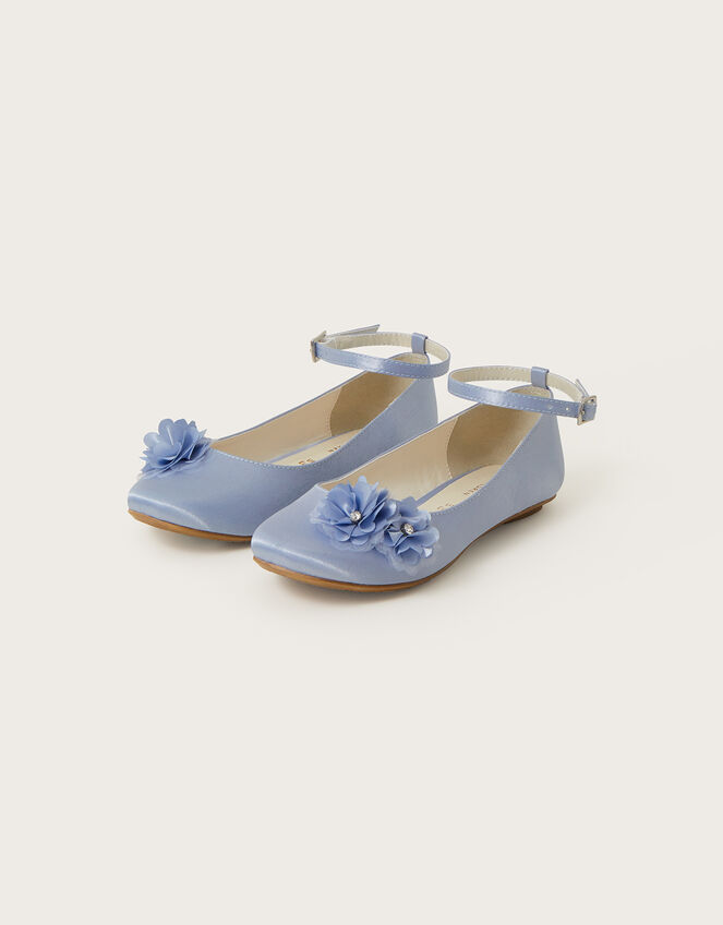 Distrahere Tæt tab Deborah Diamante Flower Ballerina Flats Blue | Girls' Flat Shoes | Monsoon  Global.