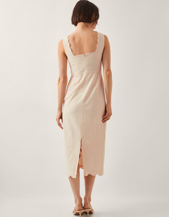 Agata Floral Embroidered Midi Dress, Cream (CREAM), large