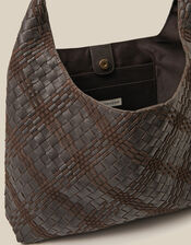 Adele Woven Leather Shoulder Bag, , large