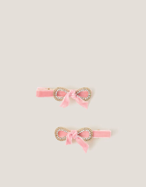 2-Pack Luxe Velvet Bow Hair Clips, , large