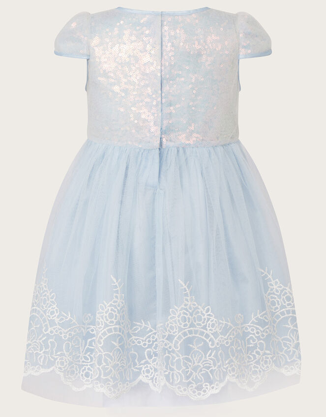 Baby Annelise Sequin Net Dress, Blue (PALE BLUE), large
