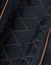 Lightweight Frill Raincoat, Blue (NAVY), large