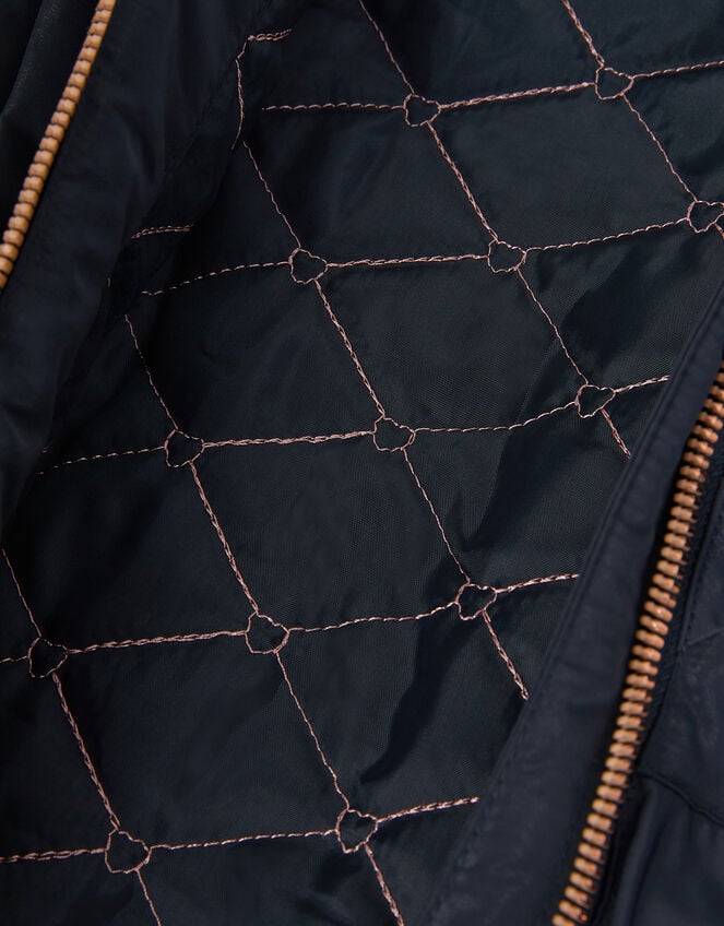 Lightweight Frill Raincoat, Blue (NAVY), large