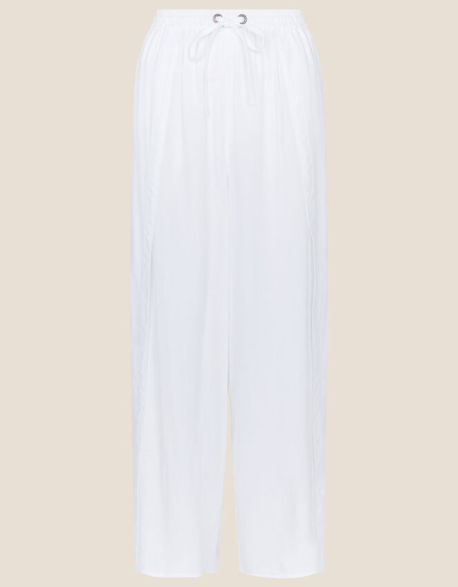 Split Wide Leg Beach Trousers, Ivory (IVORY), large