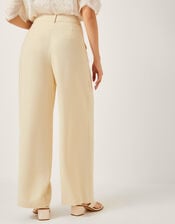 Alba Wide Leg Tailored Trousers, Yellow (YELLOW), large