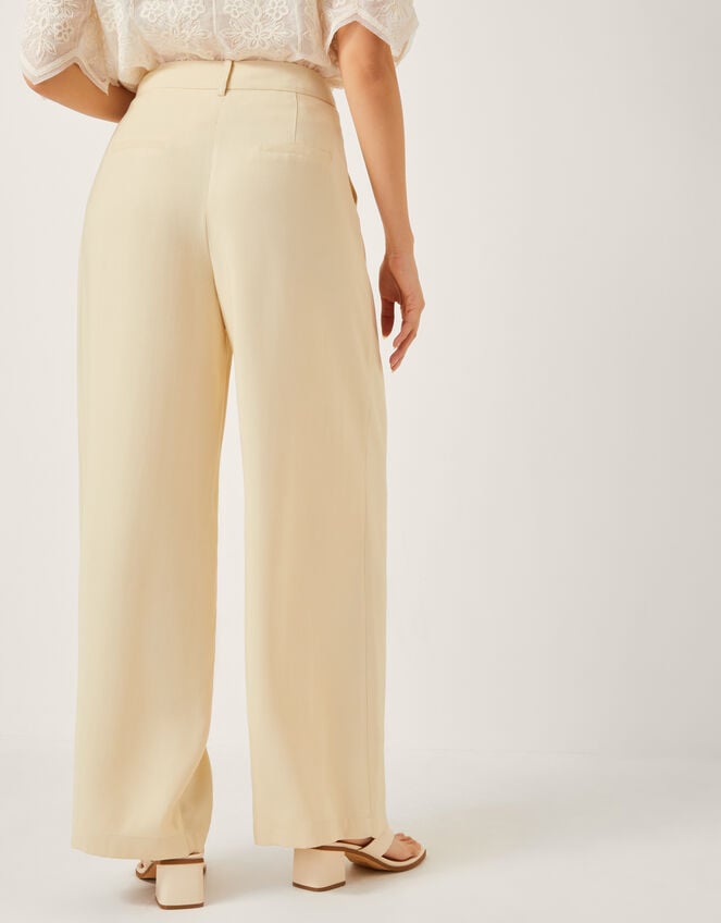 Alba Wide Leg Tailored Trousers, Yellow (YELLOW), large