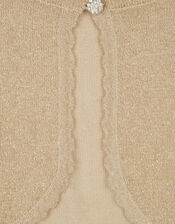 Niamh Crystal Knitted Cardigan, Gold (GOLD), large