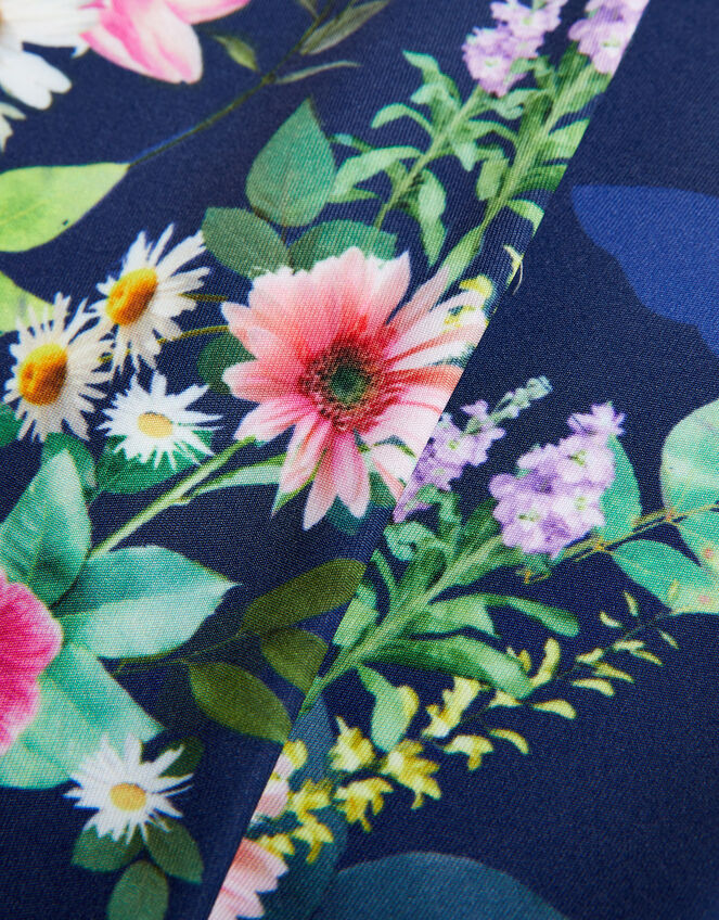 Floral Leggings, Blue (NAVY), large