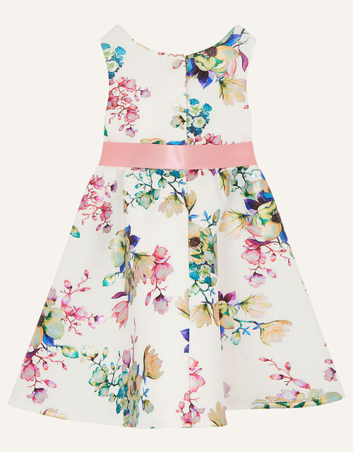 Baby Foil Floral Scuba Dress Ivory Baby Girl Dresses Monsoon Global