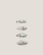 4-Pack Mini Rose Hair Clips, , large