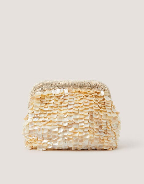 Enya Mother of Pearl Clutch Bag, , large