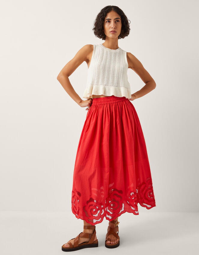 Ruby Ruffle Knit Tank Top, Ivory (IVORY), large
