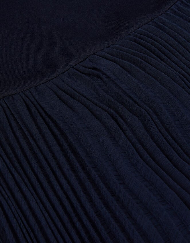 Sally Scuba Pleated Dress, Blue (NAVY), large