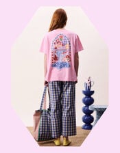 FRNCH Nymphaea Summer Print T-Shirt, Pink (PINK), large