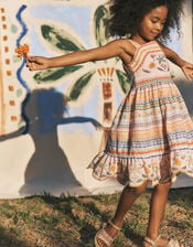 Monsoon x Charlie Taylor Print Tiered Dress, Ivory (IVORY), large