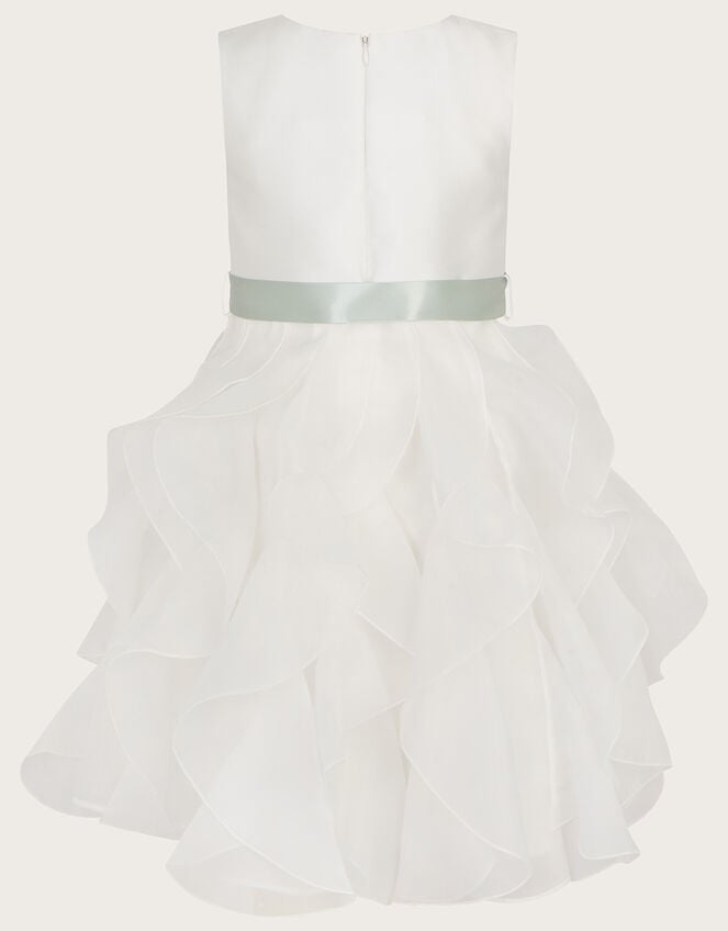 Cannes Organza Ruffle Dress, Ivory (IVORY), large