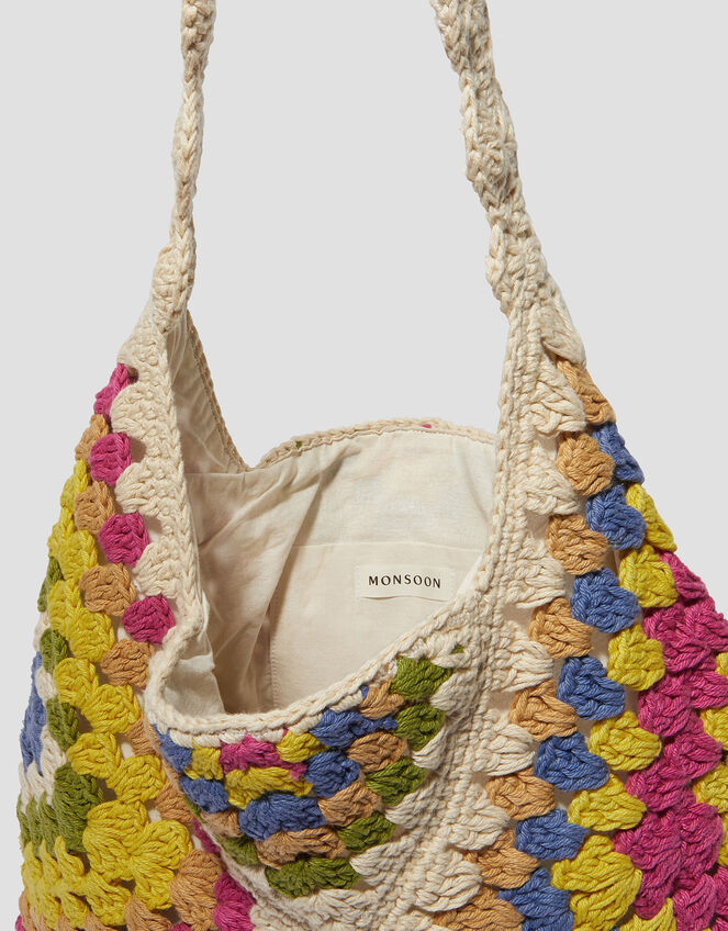 Mae Crochet Shopper Bag, Multi (MULTI), large