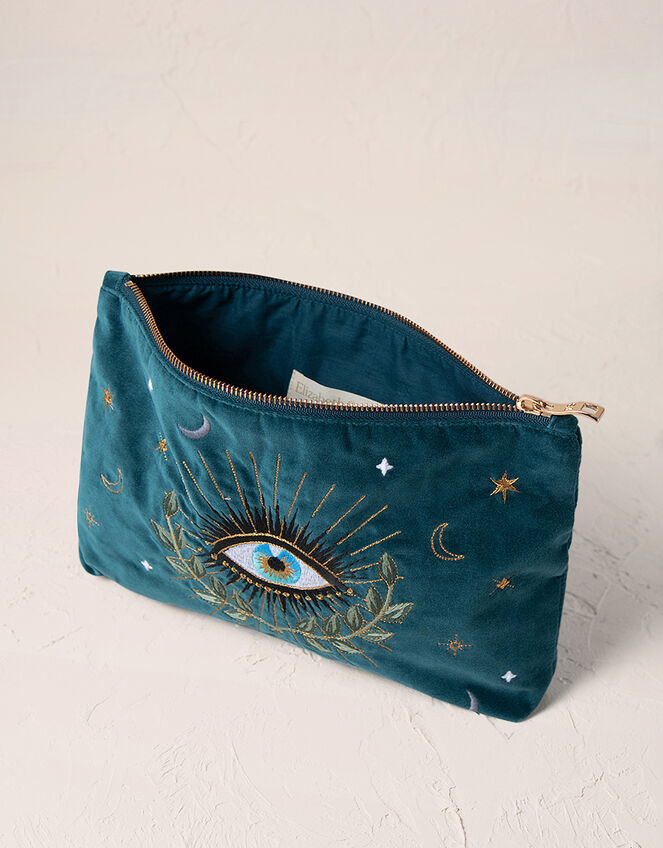 Elizabeth Scarlett Celestial Eye Velvet Pouch, , large