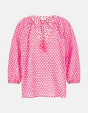 East Millie Floral Blouse, Orange (PEACH), large