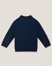 Denim Jersey Bomber Jacket , Blue (BLUE), large