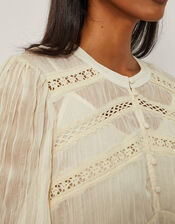 Edith Floaty Lace Top, Ivory (IVORY), large
