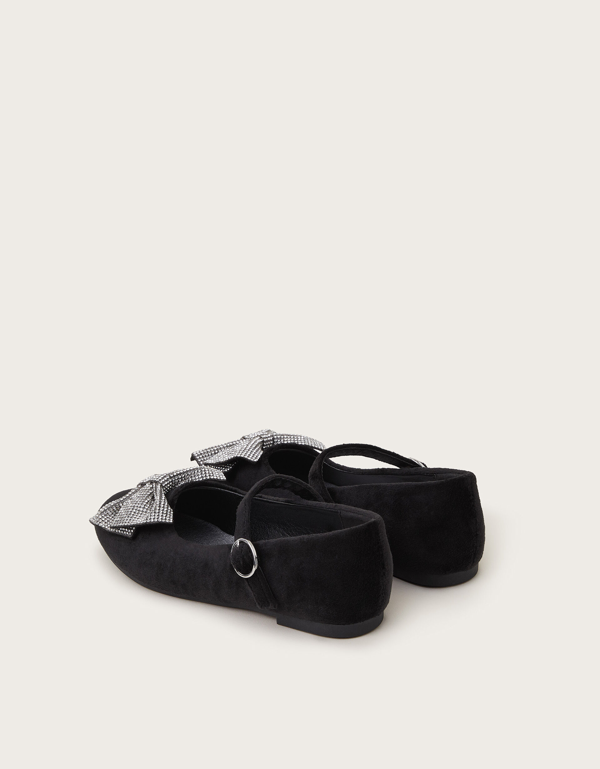 Black diamante flat shoes clearance