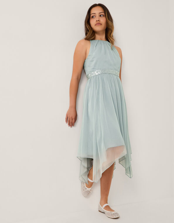 Idaho Halter Chiffon Prom Dress, Teal (DUCK EGG), large