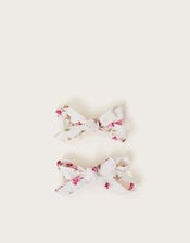 2-Pack Flower Bow Hair Clips, , large