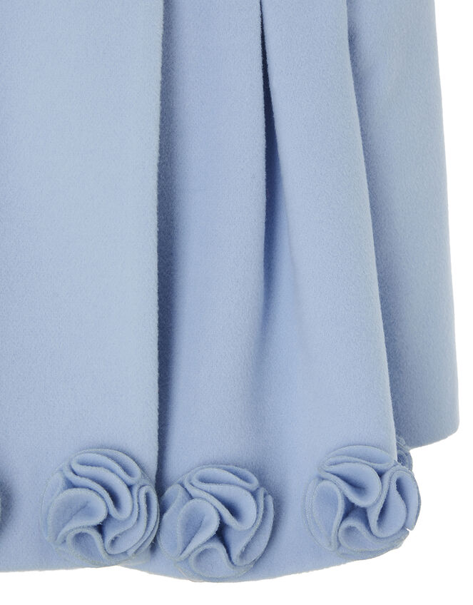 Baby Blue Rose Applique Coat, Blue (PALE BLUE), large