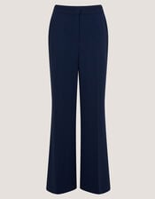 Erin Flared Trousers, Blue (NAVY), large