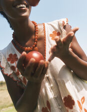 Rhea Embroidered Linen Blend Top, Natural (NATURAL), large