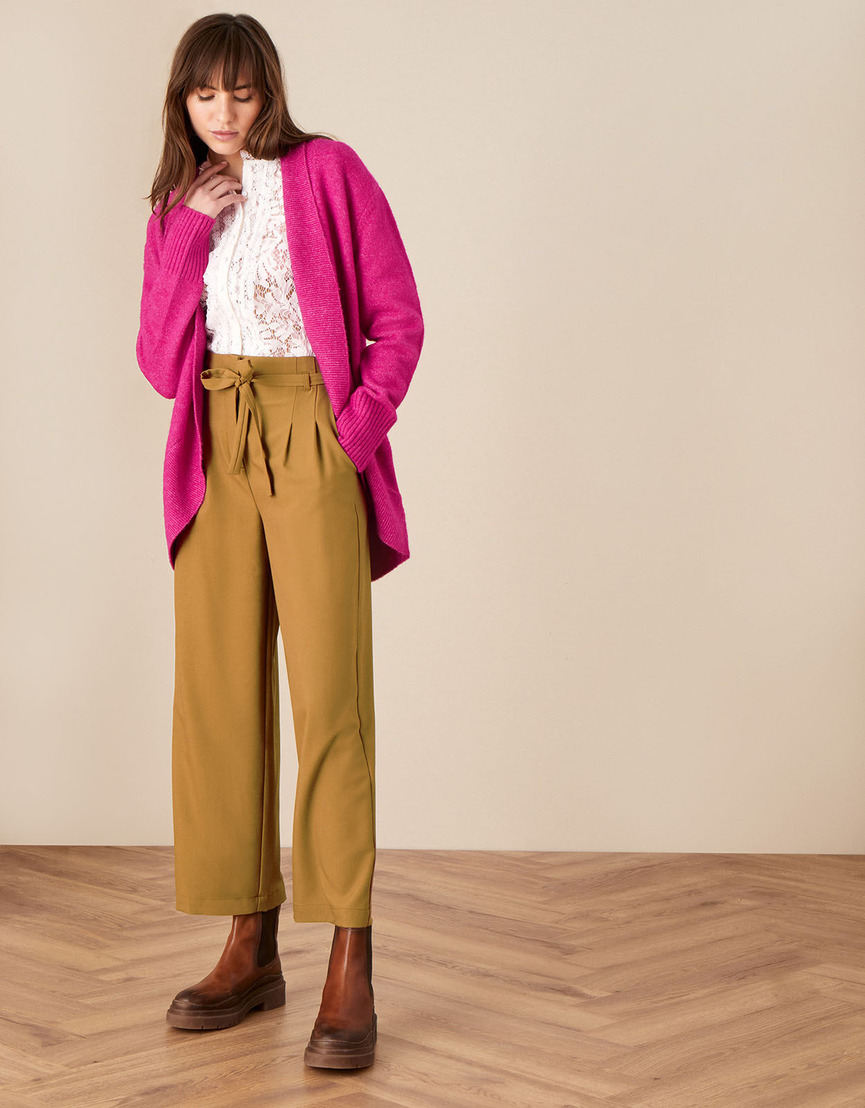 Super Mossy Shawl Cardigan Pink Cardigans Monsoon Global