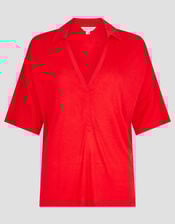 Cara Collar Jersey T-Shirt, Red (RED), large